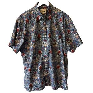 Yiume David's Wear Mens Multicolor Floral SS Button Down Shirt XXL